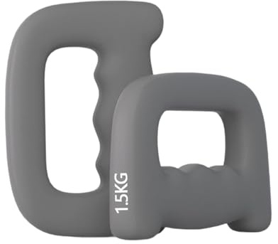ICDKOYK Kleine Hantel für Boxen, geeignet für Männer und Frauen, entwickelt für Boxtraining, Cardio und Aerobic Übungen sowie Krafttraining, Grau, 1.5 kg