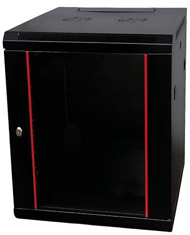 Danicom Baseline 15U väggskåp med glasdörr 600x600x770mm (BxDxH) - Svart