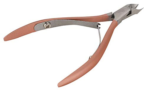 Cryfokt Tijeras para Piel Muerta de Acero Inoxidable, Ergonómico, Cortaúñas Profesional para Manicura y Pedicura en Rojo, 10 X 6,3 Cm (Oro rosa)