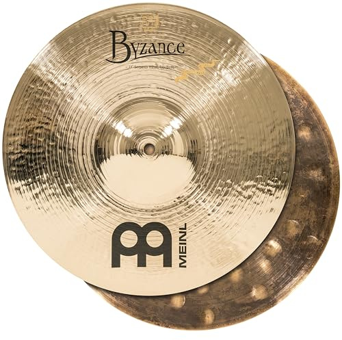 Meinl Cymbals Byzance Brilliant Derek Roddy Piatto Serpents Hihat 13 pollici (33,02cm) per Batteria - Coppia - Bronzo B20, Finitura Brillante (B13SH-B)
