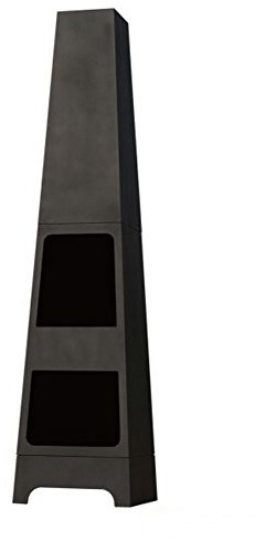 La Hacienda Malmö Terrassenofen - Terrassenofen - Feuerstelle für entspannte Abende - Feuersäule Outdoor - Terrassenkamin - Gartenofen aus hochwertigem Stahl 36x36x150 cm