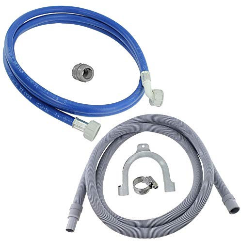First4spares Universal Fill Water Pipe and Drain Hose Extension Kit for Hoover Washing Machines (2.5m)