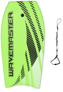 Ultimate WaveMaster Pro 44 Bodyboard for Adults, EPS Core & Wrist Leash