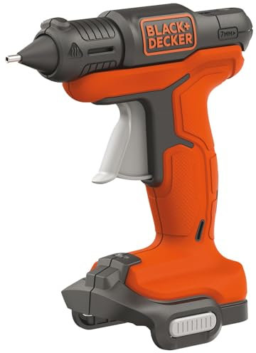 Black + Decker 12 V Akku-Heißklebepistole (für Bastel- und Dekoarbeiten, ohne lästiges Kabel, Einsatzbereit in 60 Sekunden, inkl. 4 Klebesticks, Lieferung ohne Akku + Ladekabel) BDGG12N