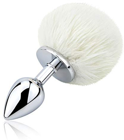 Roluck Plug anale donna principiante Piccolo coniglio coda anale Plug anale erotico metallo Bondage Analdildo Masturbatore ano Giocattolo sessuale per giochi di coppia (Piccolo)