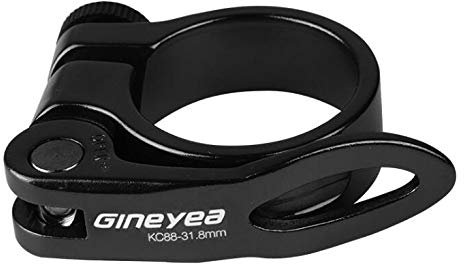 Cierre de sillín o abrazadera tija de sillín bicicleta con palanca de liberación rápida para Mountain Bike (MTB) o carretera de 31,8MM / 34,9MM Negro