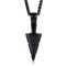 TempBeau Halskette Herren Schwarz Wikinger Anhänger Edelstahl Kette Herren Dreieck Pfeilspitze für Männer Junge Teenager mit 60cm Korbkette