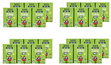 Lot 4x Pur jus de pomme BIO - 200ml x 6 briquettes
