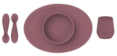 ezpz Tiny Set de Primeros Alimentos - Malva - 4+ meses (Tiny Bowl, Cup, Spoons)