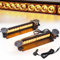 16 Zoll LED-Notwarnlicht Warnleuchte - Gelbes Stärke Blinklicht - LED Stroboskop-Lichtleiste Bernstein Gelb für Auto & LKW - 24 LEDs, 9 Blinkmodi, 4 Saugnäpfe (Orange)