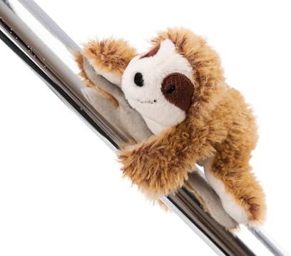 NICI MagNICI sloth Slobby 12cm brown - Cuddly soft toy with magnet - magnetic animal for fridge, blackboard, metal & much more great gift idea