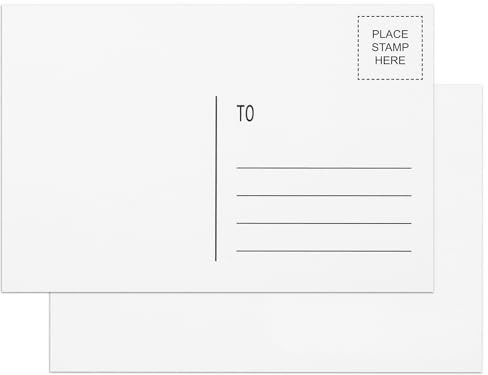 Blank Postcards for Mailing 4x6, Goefun 300 GSM Printable Postcards 48 Sheets of White Blank Post Cards Bulk for Thank You Notes, DIY Greetings, Invitations, and Art Projects