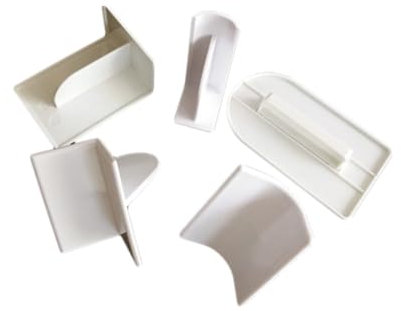 OFFSCH Raspador De Pasteles 5 Piezas Alisador De Fondant Blanco Material Abs De Grado Alimenticio Herramienta De Decoración De Pasteles para Lavavajillas Adecuado para Repostería