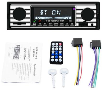 Car Stereo Bluetooth,Electronic Car Radio Stereo,Car Radio Hands-free,Support USB/AUX in FM/ MP3/WMA/WAV Autoradio with USB(No CD player),Auto Accessories