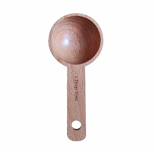 Wooden Coffee Scoop, 1 Tbsp 15ml Small Scoops for Jars Canisters, Wood Sugar Spoon Coffee Measuring Tool, 1 Tablespoon Scoop for Home Kitchen Measuring Beans Tea Sugar