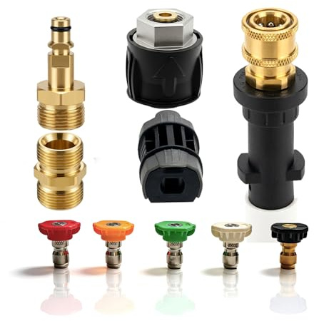 Montaggio rapido M22-14 mm Connessione rapida adattatore di conversione o sblocco per KC-Serie K2-K7 adattatore filettatura interna 5 punte per ugelli di alimentazione con angoli di spruzzo multipli