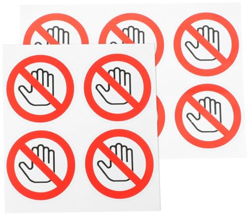 HORIALENCE 10 Adesivi Non Toccare Forte Adesivo in Etilene Autoadesivo, Etichette di Protezione per Fabbrica e Magazzino, Cartelli di Avvertimento Resistenti