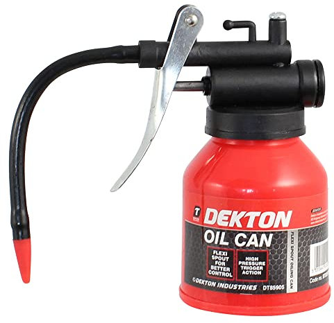 Dekton Oil Can with Flexi Spout | High Pressure Trigger Action for Precision Control | Ideal for Engine Maintenance and Lubrication | Durable Construction for Long-Lasting Use