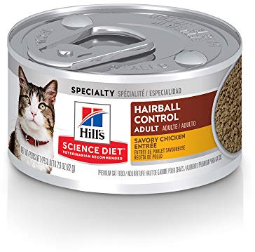 Hill's Science Diet Adult 1-6 Hairball Control Wet Cat Food, Chicken, 2.9 oz. Cans, 24-Pack