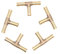 Hsthe Sea Lot de 5 raccords de tuyau en laiton 10 mm ou 39/100 - 3 voies en forme de T - Raccord pour tuyau d'air de carburant - Connecteur en T