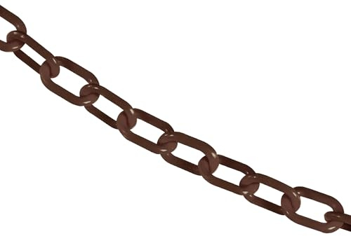 Mr. Chain Plastic Barrier Chain, Brown, 1-Inch Link Diameter, 25-Foot Length (10010-25)