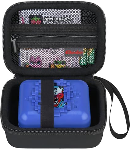 Elonbo Bitzee Digital Pet Interactive Virtual Toy Maleta, Juguetes electrónicos para Mascotas para Niños Bolsa de Almacenamiento de Viajes, Bolsillo de Malla Adecuado para baterías. Negro