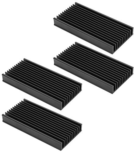 Disipadores de Calor de Aluminio de 4 Piezas, Q50 12,7 100 Mm Disipador de Calor de Aluminio Enfriador Aleta de Enfriamiento para Chip de Placa de Circuito Chip de Disipador de