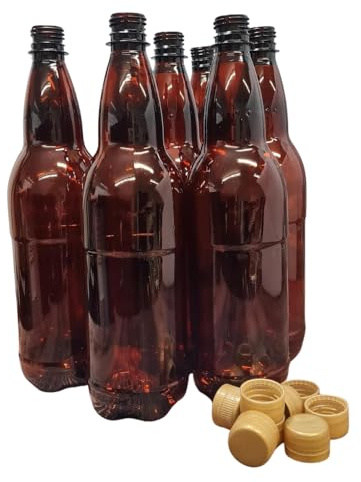DIAH DO IT AT HOME PET Bottle 1L with a Screw Cap 24 x for Beer Storage Making Home Brew