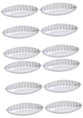 TOPBATHY Aluminium Alloy Baking Mold Set - Non-Stick Oval Tart Moulds for Cakes and Desserts Ideal for Mini Cheesecakes and Pastry Baking