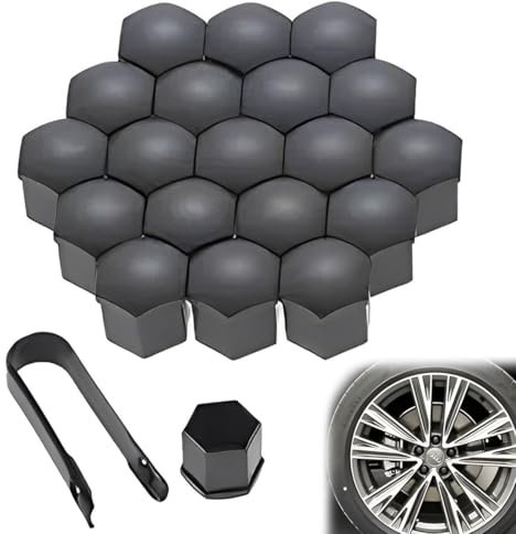 20 Pezzi universali da 17 mm in plastica Copri Dado Vite copridado per Auto Bulloni copriruota, universali bulloni Ruota Tappi Dado a capocorda con 1 estrattore, Copribulloni Auto