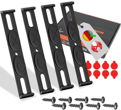 Raheem Kennzeichenhalter Rahmenlos Nummernschildhalterung Auto Kennzeichen Halter 120mm Kennzeichenhalterung Set für 2 Kennzeichen