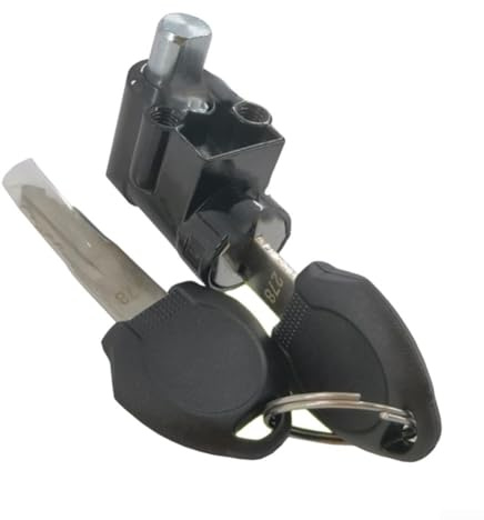 Eawfgtuw Verrou de boîtier de batterie de vélo électrique, avec clé d'allumage, 19 mm, corps de verrouillage en alliage d'aluminium, pour accessoires de vélo électrique résistant aux intempéries