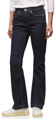 Street One Jean Rinsed Bootcut 3716708 pour Femme, Bleu foncé délavé, 33W / 30L