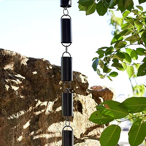Regnkedjor Regnkedjor För Utbyte Av Hängrännor Och Stuprör, Aluminiumcylinder Regnuppsamlarkedja, Homestay Backyard Temple Tak Vattenavledningskedja,1-200cm/65ft