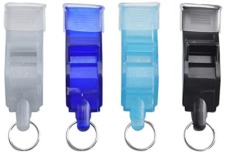 AMONIDA 4PCS Dolphin Whistle Högt Ljud Slitstark Domarvisselpipa i Plast för Sportcoachingtävling