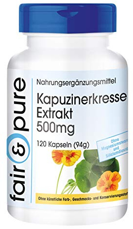 Fair & Pure® - Estratto di Nasturzio 500mg - Vegan - 120 Capsule
