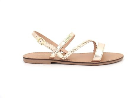 Les Tropeziennes par M. Belarbi Femme BATRESSE Chaussures Ville Sandale, Or, 37