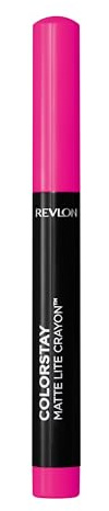 REVLON ColorStay Matte Lite Crayon Lipstick with Built-in Sharpener, Smudge-proof, Water-Resistant Non-Drying Lipcolor, 007 Mile High, 0.049 oz