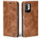LBH Handyhülle für Xiaomi Redmi Note 10 5G in Hellbraun mit Karten- und Geldfach Smartphone Hülle mit Standfunktion Flip Case Schutzhülle Magnetverschluss Vintage