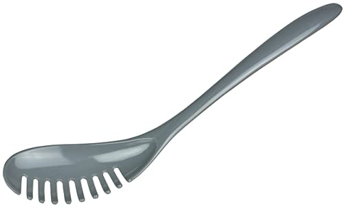 Gourmac 12-Inch Melamine Pasta Server Spaghetti Fork & Strainer, Gray