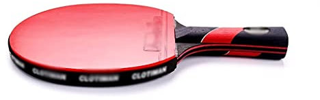 Carbon-Schläger-Tischtennisschläger mit Gummi-Pingpong-Paddel, kurzem Griff, Tennistisch-Schläger, Langer Griff