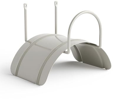 Livlig53 LIVLIG Schlauchhalter Wand, Gartenschlauch Aufhängung aus Stahl, Schlauchhalterung für Gartenschläuche 1/2 bis 30m, Farbe: Greige