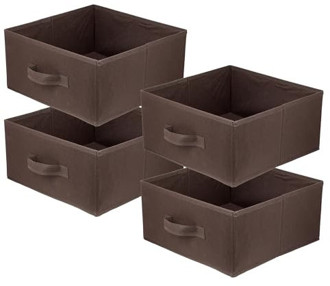 lavita Storage Box | faltbare Aufbewahrung Boxen 31 x 31 x 15 cm | Schubladen-Organizer Box| Ordnungssysteme fr Kleidung | Kleideraufbewahrung & Organisation | Dunkelbraun | 4 stck
