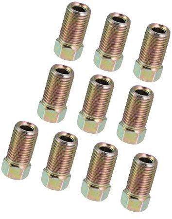 Hihaha Motorcycle Brake Line Tube Fittings 3/8 x 24 UNF for 3/16 /10pcs