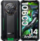 OUKITEL WP28E Rugged Smartphone Android 14-10600mAh Mobile Phones, 16GB + 64GB/1TB, 6.52 Display Rugged Phone with 13MP Camera, IP68/IP69K Waterproof Phone, 4G Dual SIM/NFC/OTG/GPS/Face ID -Green