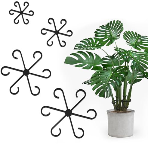 YUNHENTONG Attache Plante Grimpante Accroche 4 Pièces Clips de Support pour Plantes Attache Plante Grimpante Intérieur Noir Clips de Fixation pour Plantes Grimpantes Tomates, Hortensias, Roses (Noir)