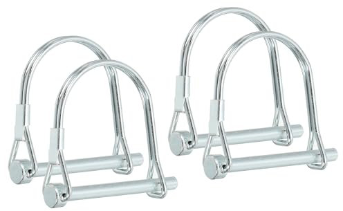 PATIKIL Goupille d'attelage de remorque 3/16x2,4pcs Goupille de verrouillage de fil Goupille de verrouillage de tige de sécurité Ronde Pto Pins pour remorques agricoles Attelages(5x50mm)