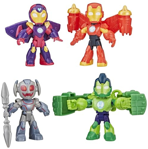 Hasbro Marvel, Iron Man e i suoi fantastici amici, confezione con action figure di Iron Armor, action figure da 7,5 cm, playset per bambini e bambine, dai 3 anni in su