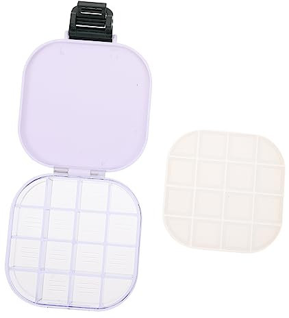 Angoily Paint Box Compartments Plastic Paint Saver Art Painting Container Pigment Box for Storage Crafts Small Handle