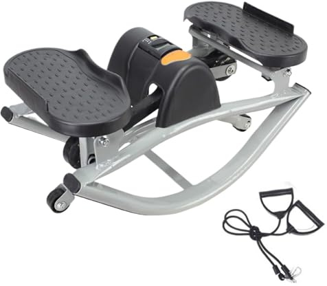 Rock Stepper Mini Stepper - Sidostegare för träning | Twist Steppers Machine | Lågeffektsutrustning för sido hem med knäskydd, kompakt bärbar träningstränare för ben och magmuskler